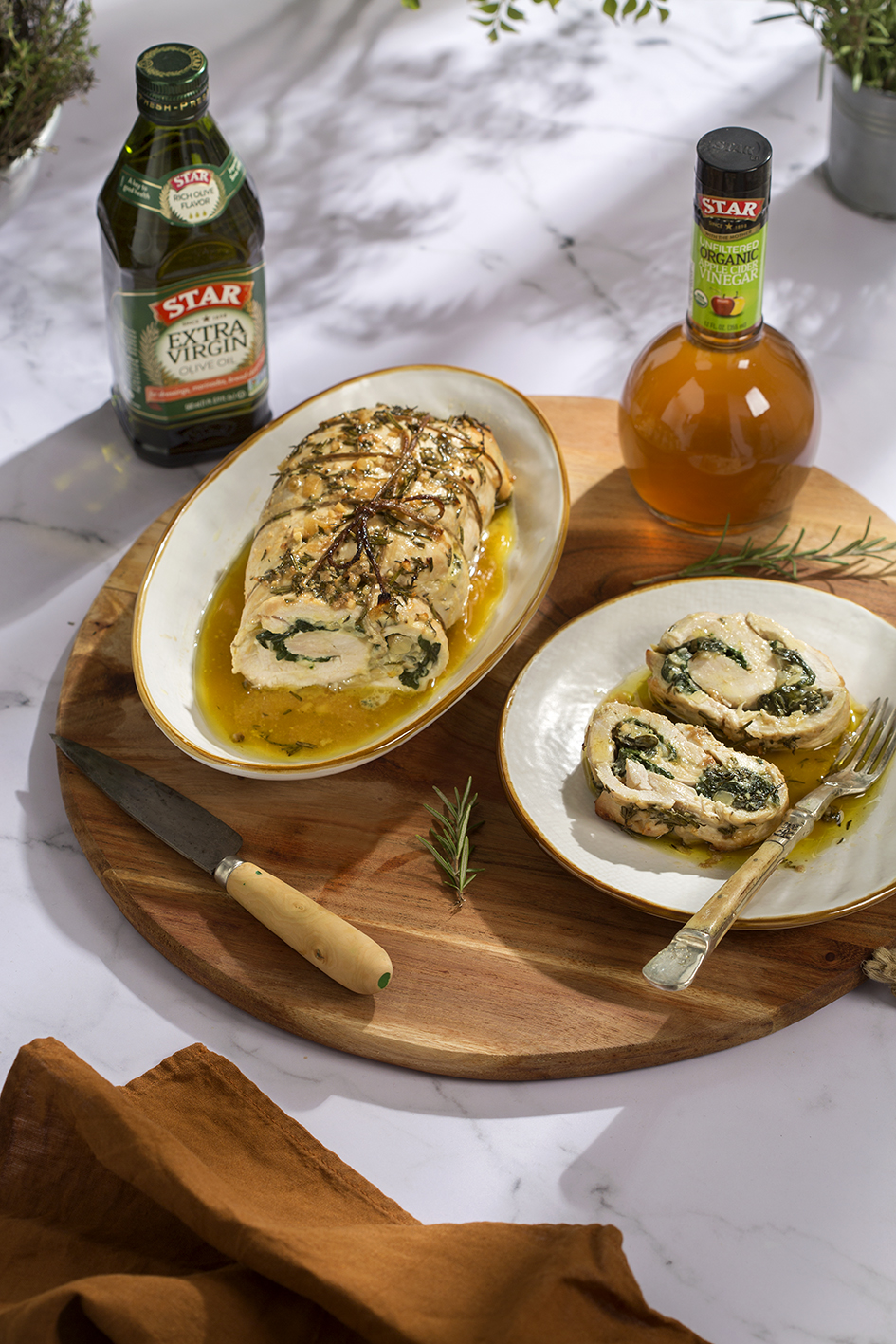 Garlic and Herb Turkey Roulade