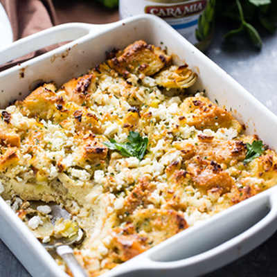Artichokes &#038; Feta Cheese Strata