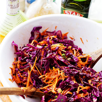 Red Cabbage and Carrot Slaw