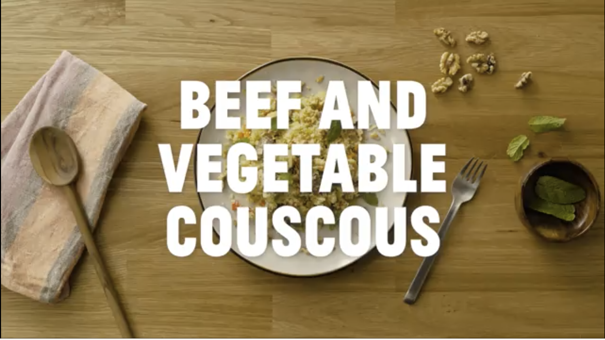 Beef and vegetables couscous