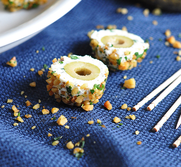 Herbed-Cheese Covered Olives