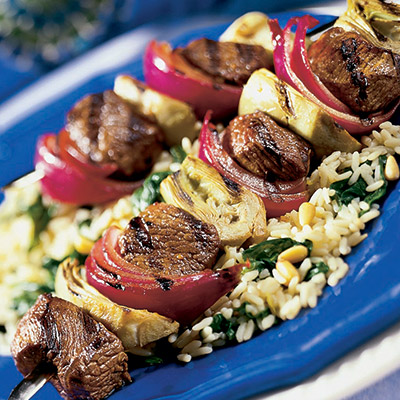 Lamb Artichoke Kabobs
