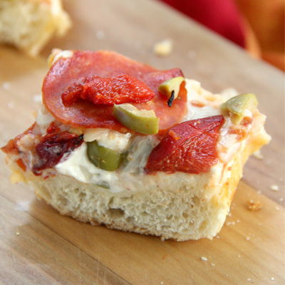 Olive & Pepper French Bread Pizza