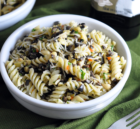 Olive and Pine Nut Pasta