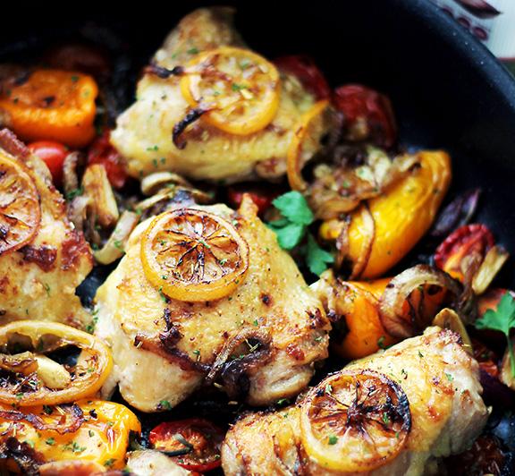 One Pot Lemon-Garlic Chicken & Veggies