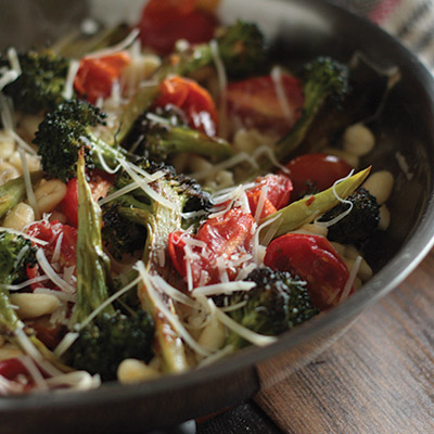 Roasted Broccoli and Tomato with Cavatelli