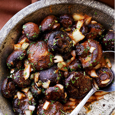 Roasted Italian Mushrooms