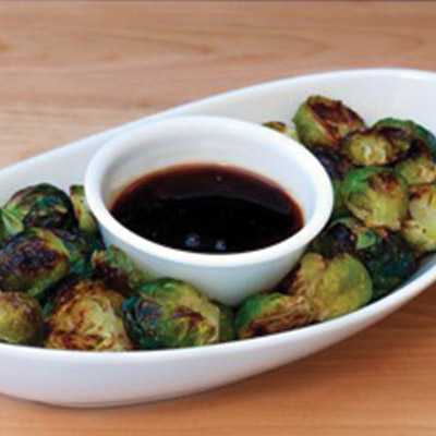 Sriracha Garlic Roasted Brussels Sprouts