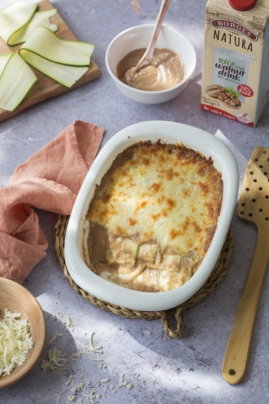 Creamy zucchini lasagna