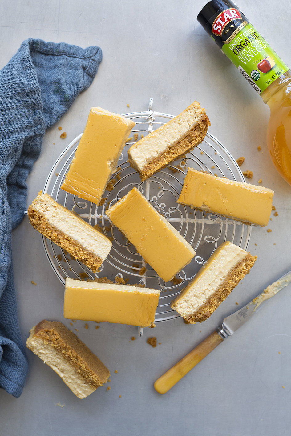 Caramel and apple cider bars