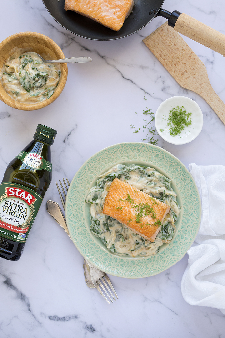 Tasty, Healthy Salmon and Spinach