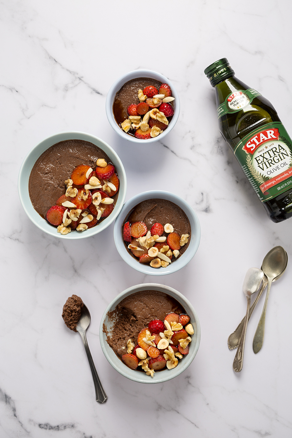 Chocolate Mousse with strawberries