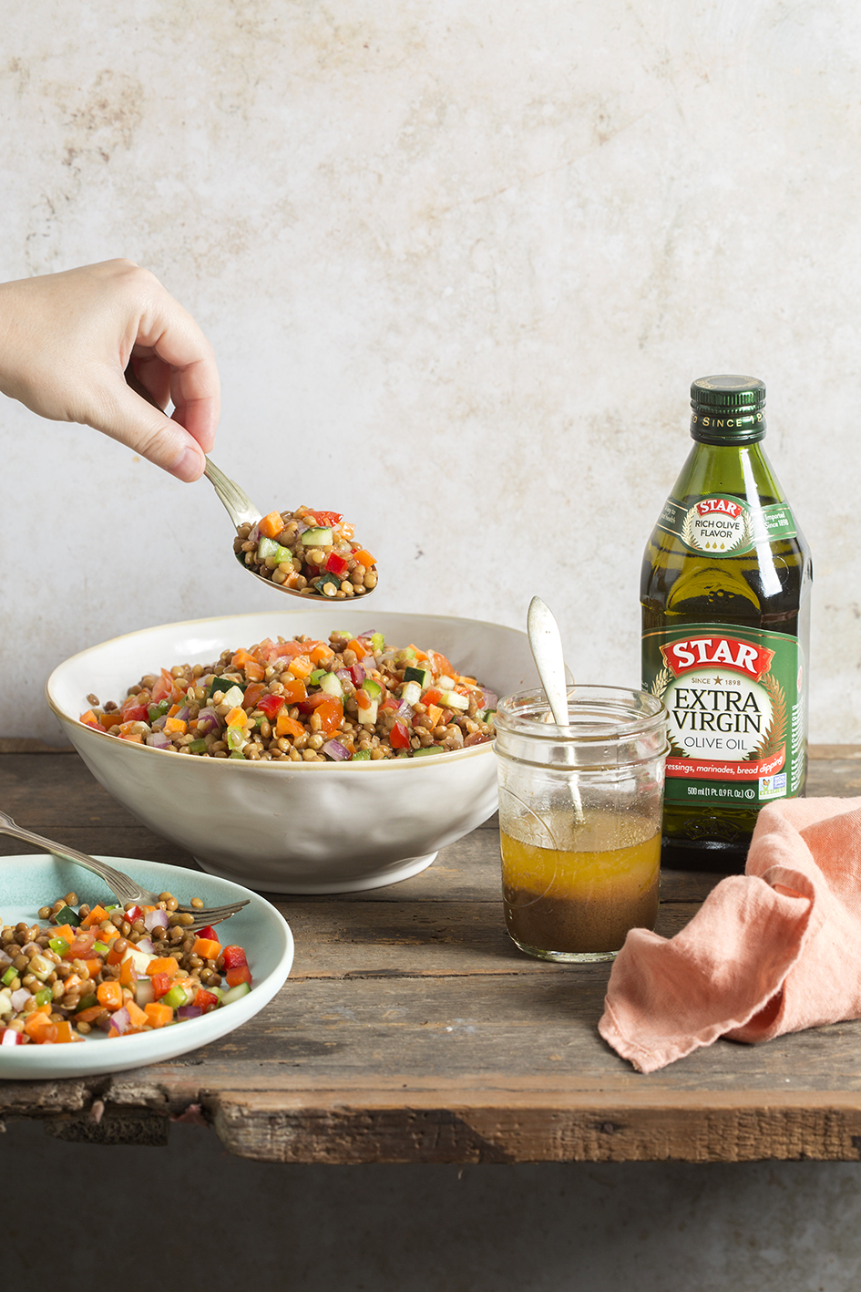 Vegetarian lentil salad