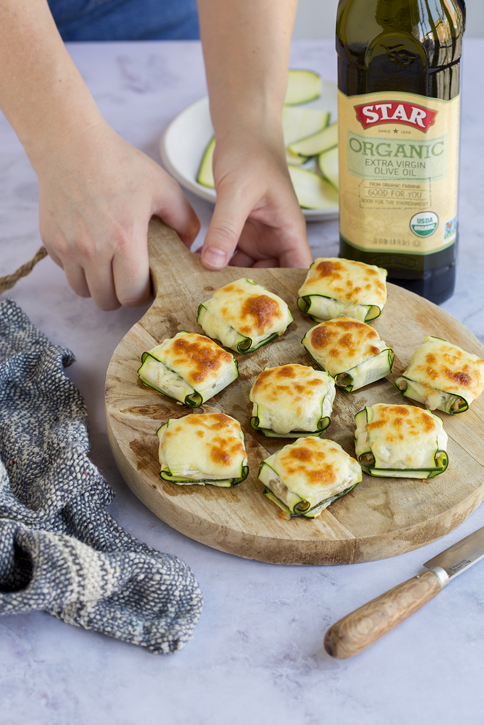 Zucchini Ravioli Stuffed with Tuna Fish