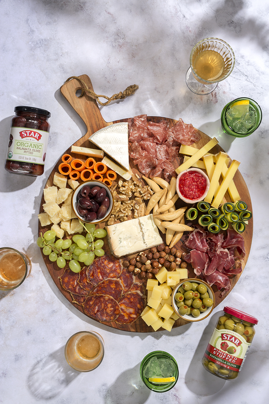 Cheese and charcuterie board