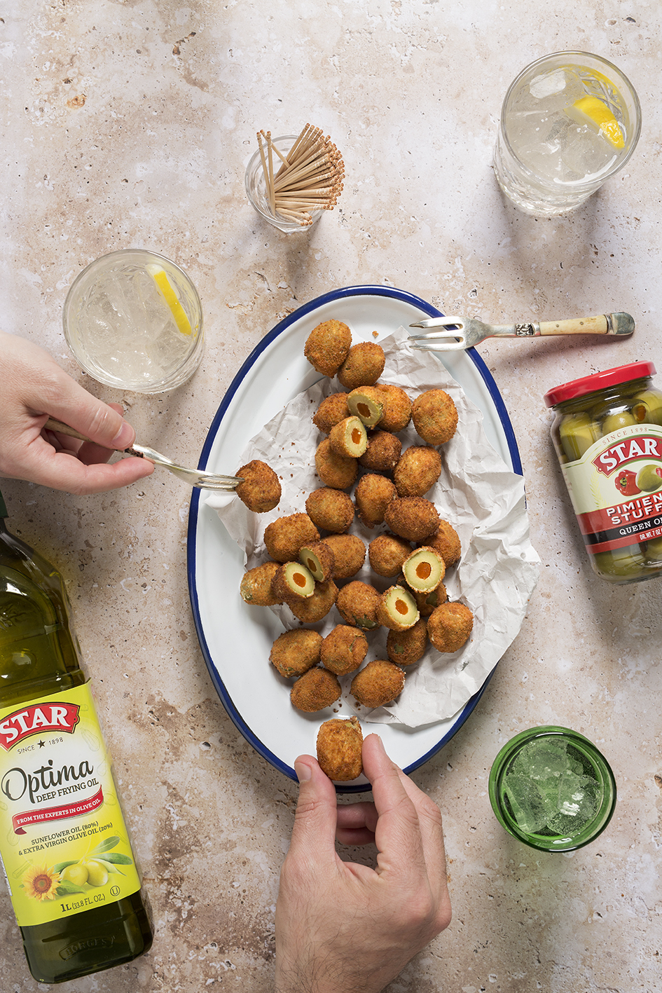 Fried Stuffed Olives