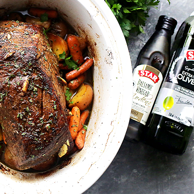 Slow Cooker Balsamic Pot Roast