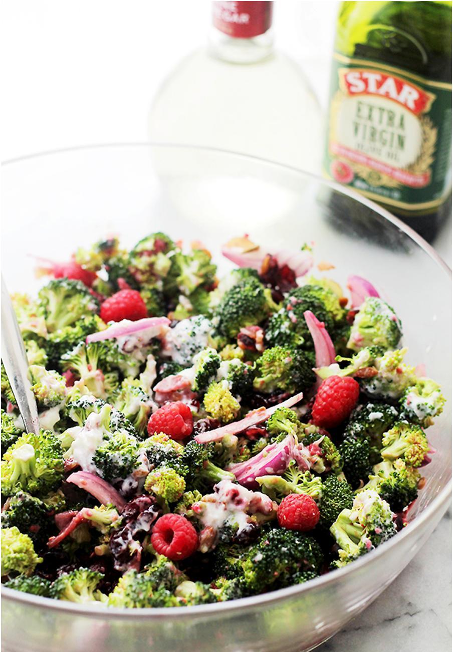 Crunchy Broccoli Salad With Raspberry Vinaigrette