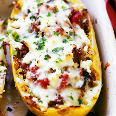 Mediterranean Spaghetti Squash Boats