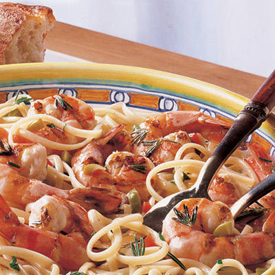 Grilled Rosemary Shrimp Pasta