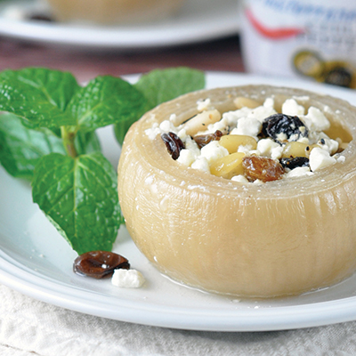 Slow Cooker Greek Stuffed Onions