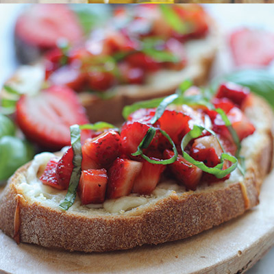 Strawberry Caprese Bruschetta