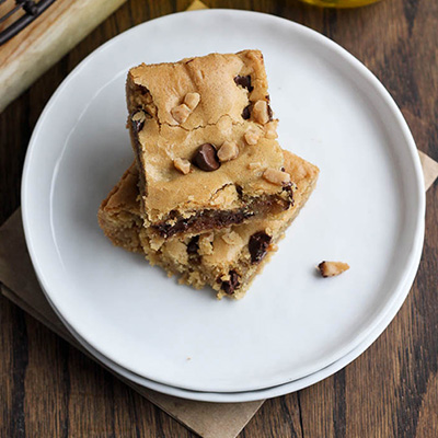 Toffee Chocolate Chip Blondies