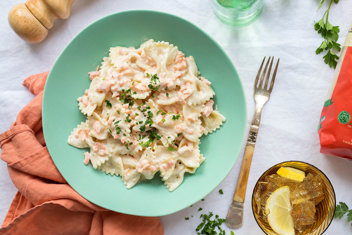 Creamy Bow-tie Pasta with Salmon