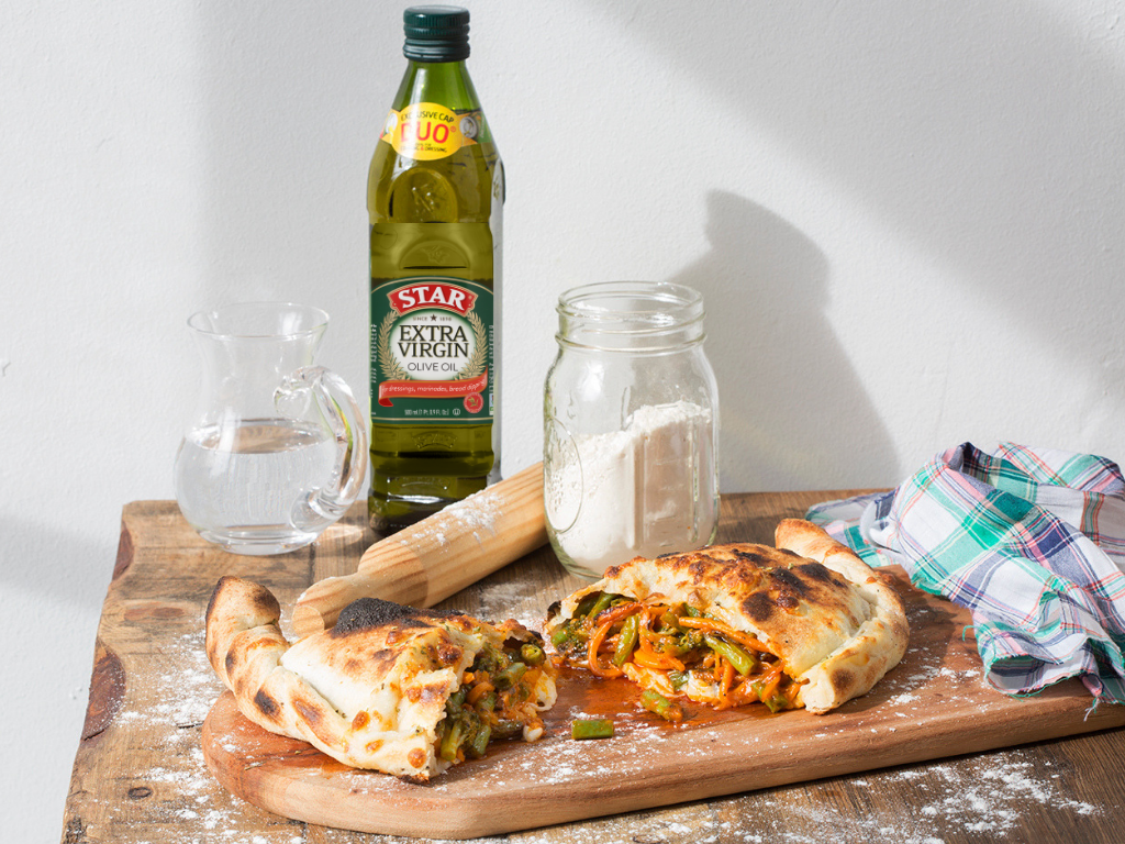 Vegetable and Cheese Calzone