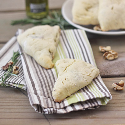 Walnut Rosemary Olive Oil Scones
