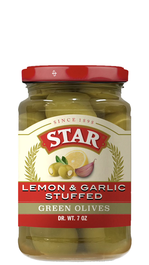 Garlic &amp; Lemon Stuffed Olives