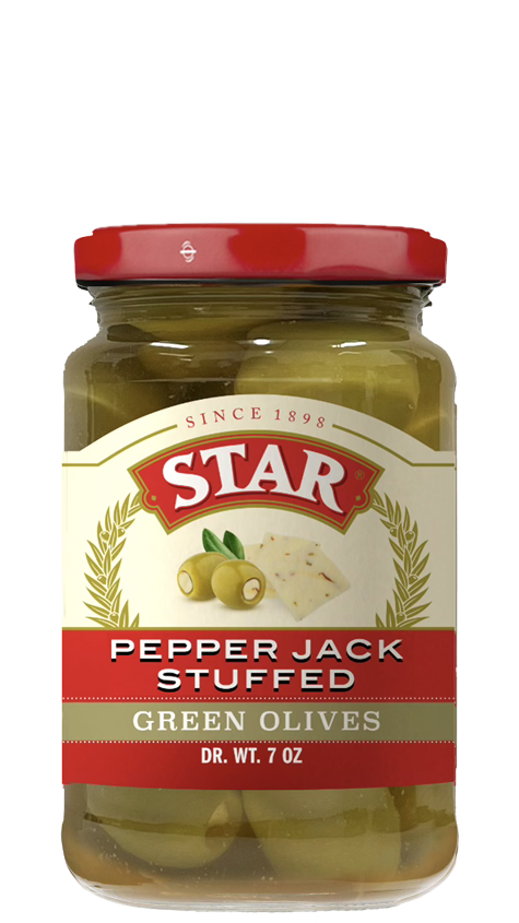 Pepper Jack Stuffed Green Olives